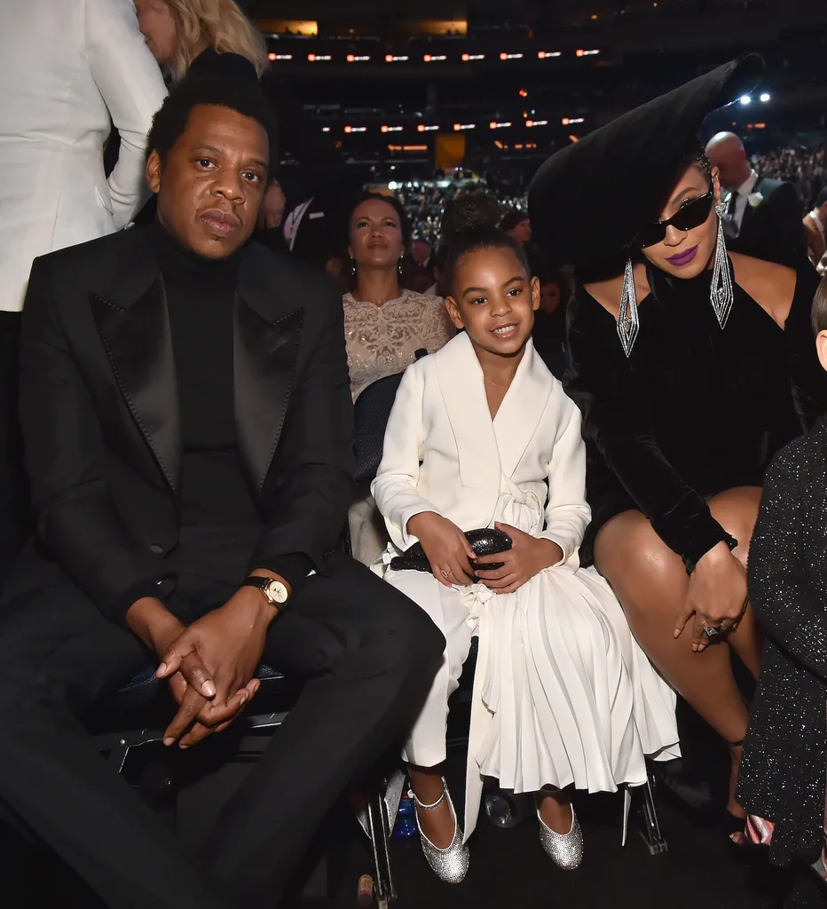 Blue Ivy with Jay-z and Beyonce