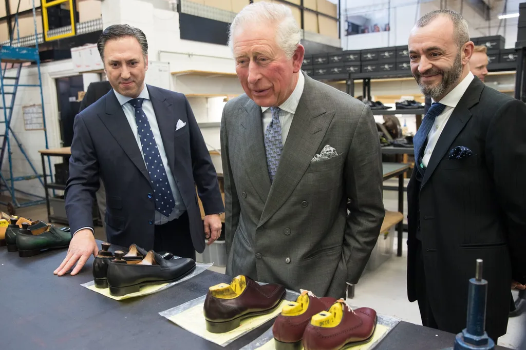 Charles visits shoemaker Tricker's