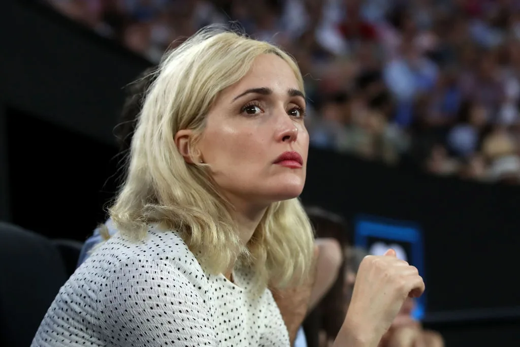 Australian Actor Rose Byrne at a tennis match