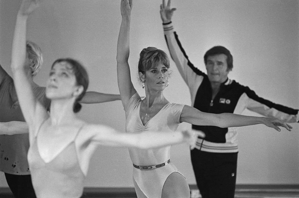 A black & white photo of a young Jane Fonda