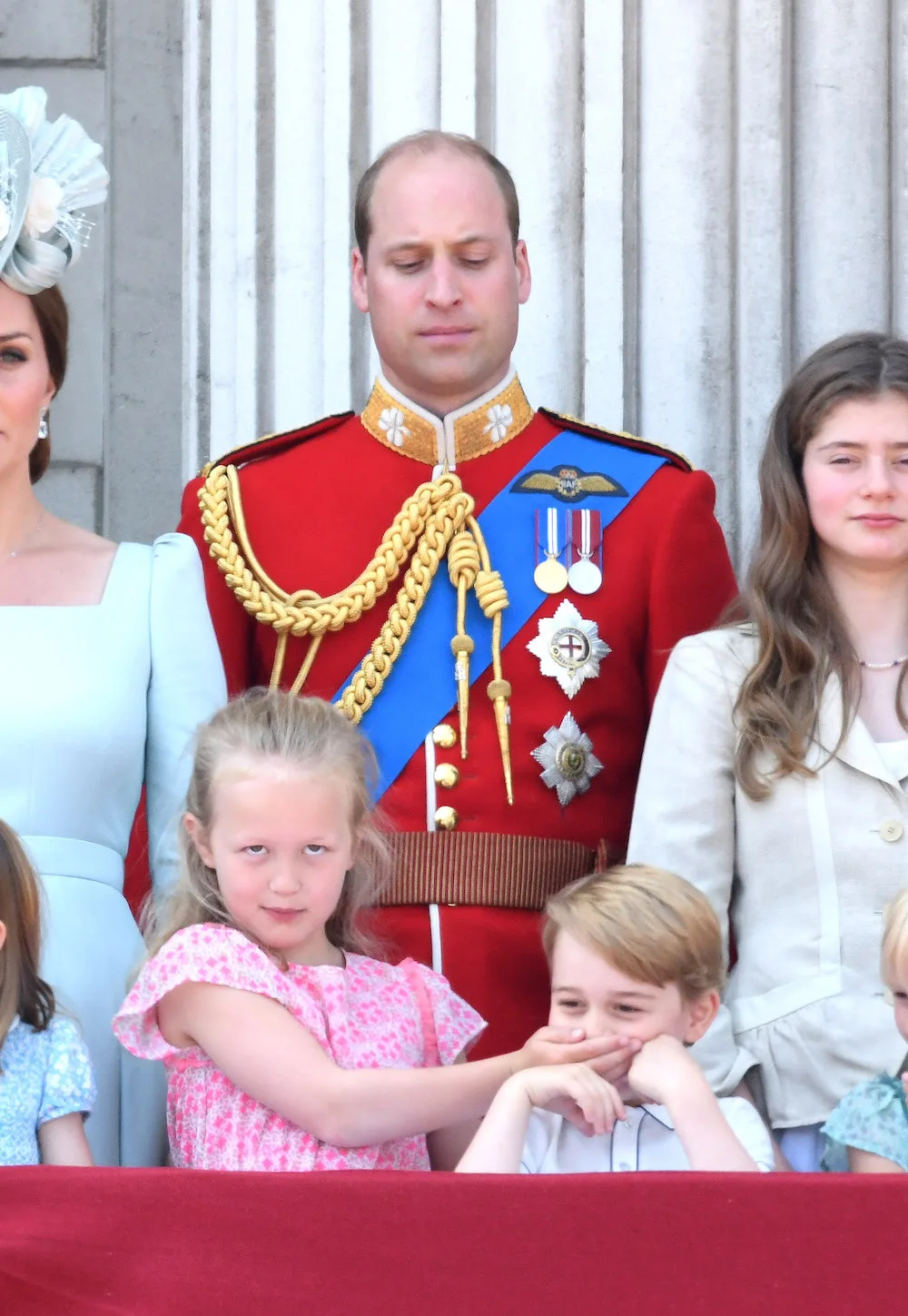 prince william prince george savannah phillips trooping the colour 2018