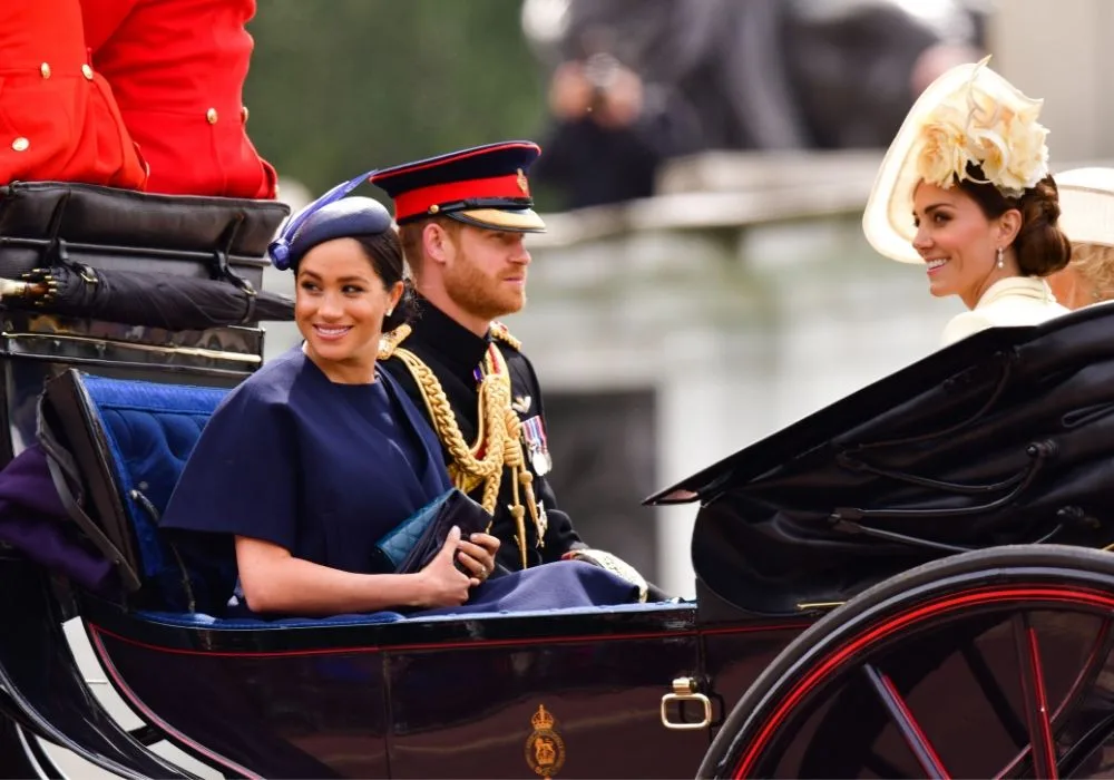 Meghan Harry Trooping the Colour arrivals