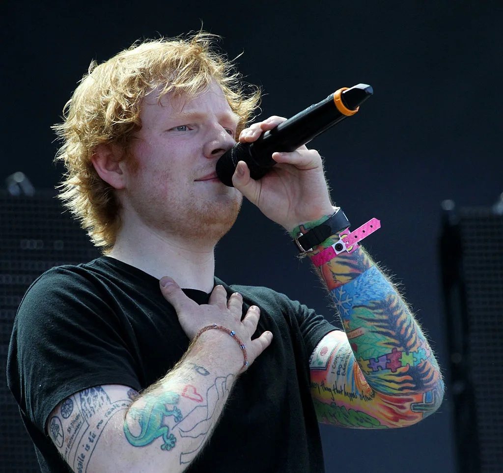 Ed Sheeran performing at day 2 of the Pinkpop Festival 2014