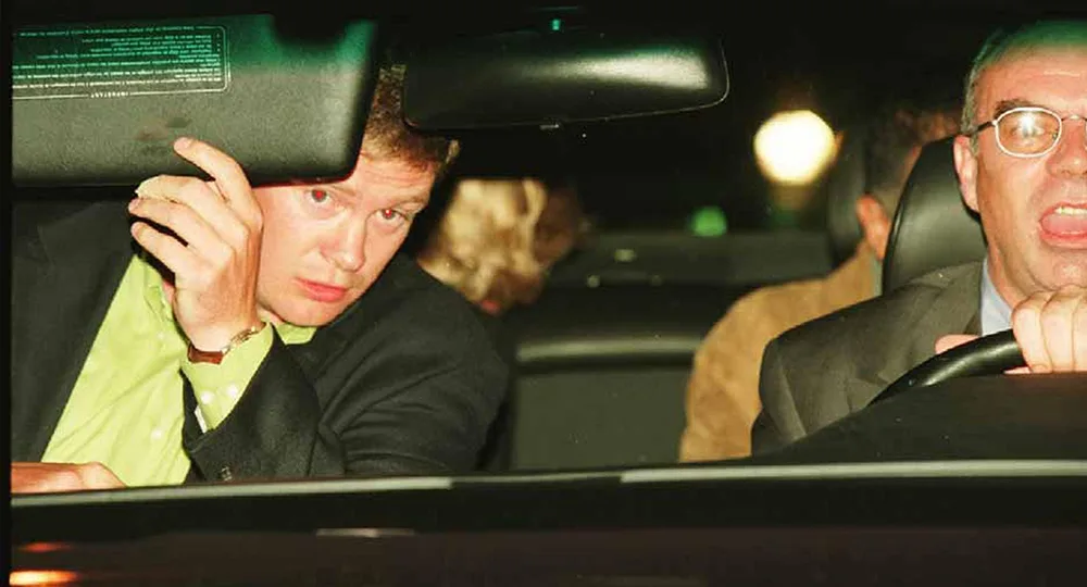 Princess Diana, Dodi Fayed, bodyguard Trevor Rees-Jones and driver Henri Paul, in their Mercedes-Benz S280, shortly before the fatal car crash which killed Diana, Fayed and Paul in Paris in 1997.