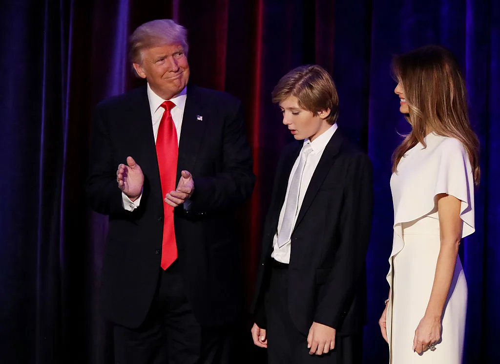 Donald Trump with son, Barron Trump, an Election Night Event