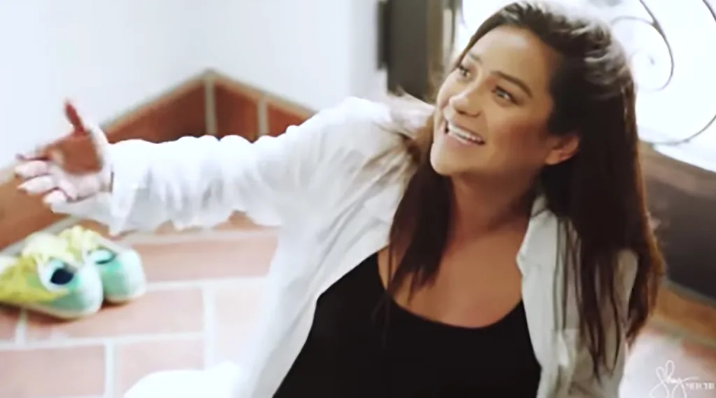 Shay mitchell laughing dad prank