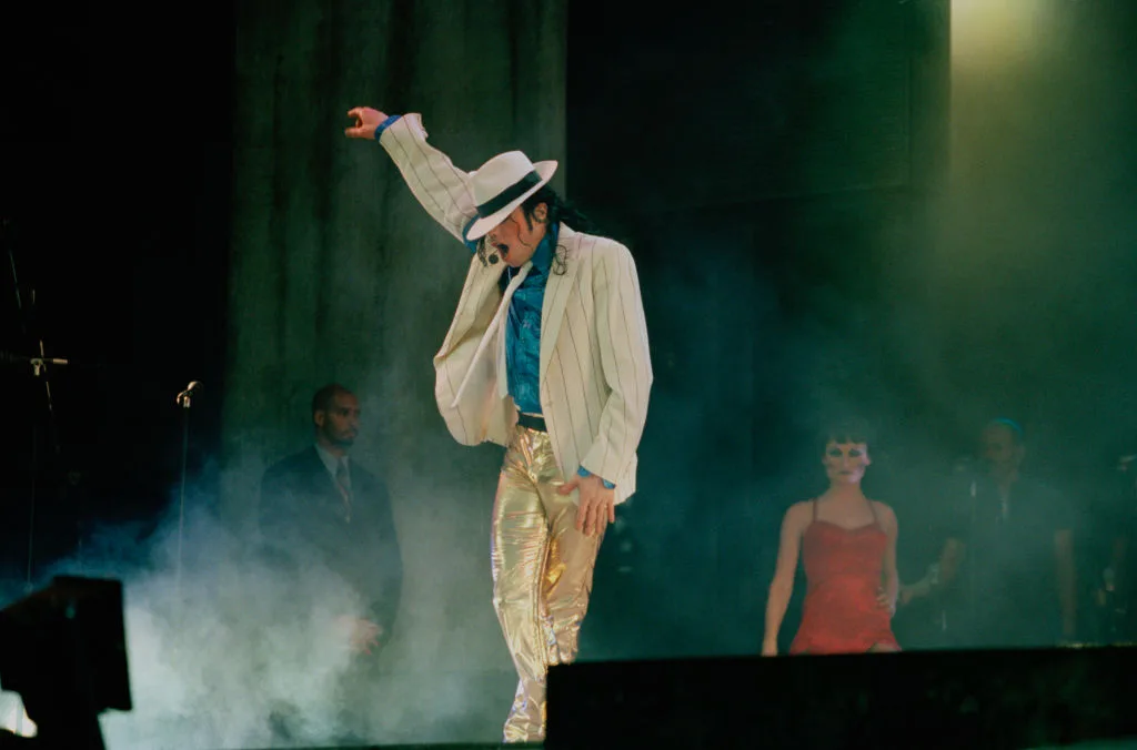 Michael Jackson performing on stage during the HIStory World Tour