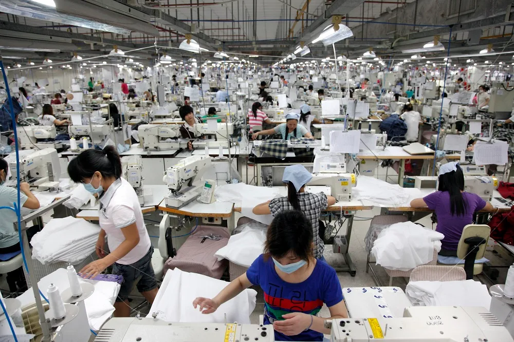 A textile factory in China.