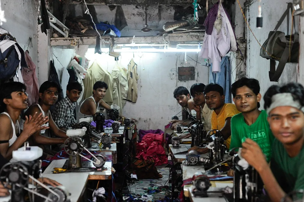 A sweatshop in India.