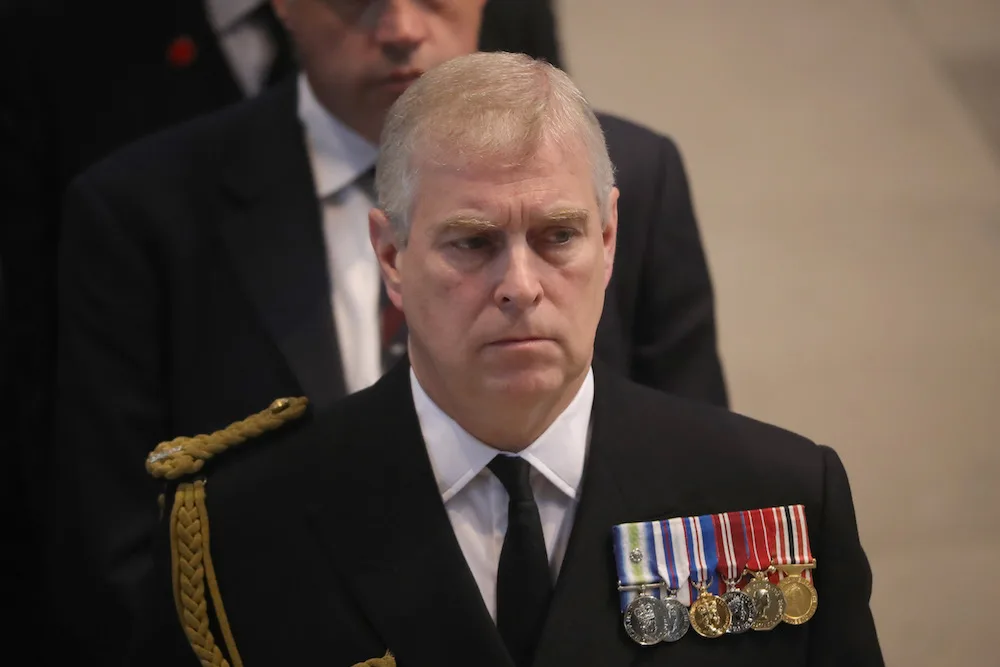 Prince Andrew restricted to desk duties