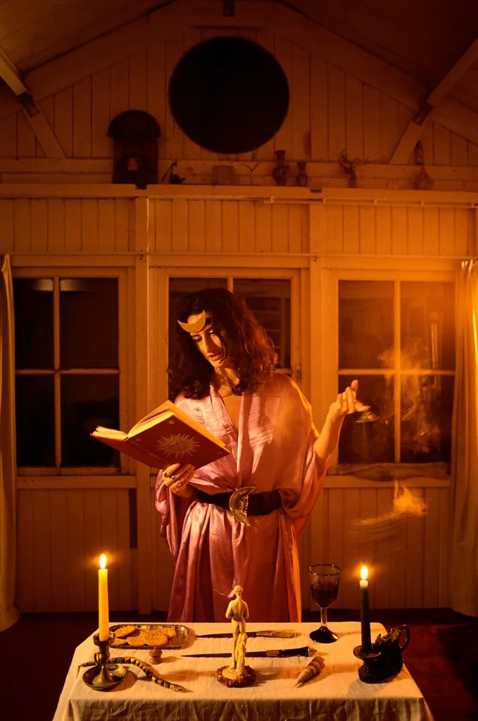 A woman practicing Wicca.