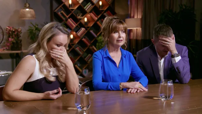 Meanwhile, the experts watched on and retched as Hayley showed the video to everyone.