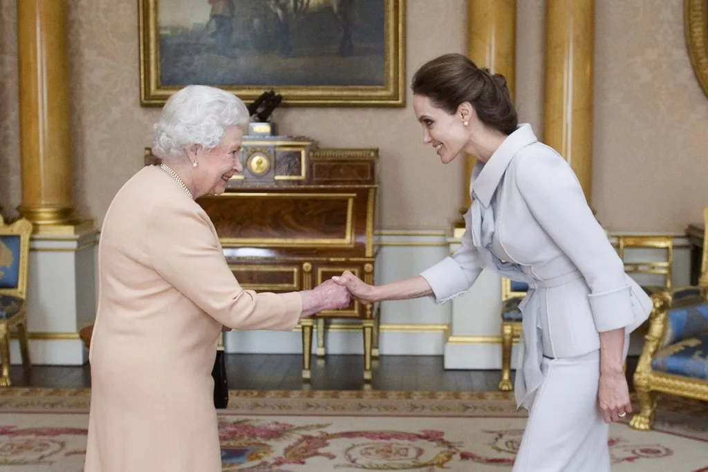 Angelina Jolie and the Queen