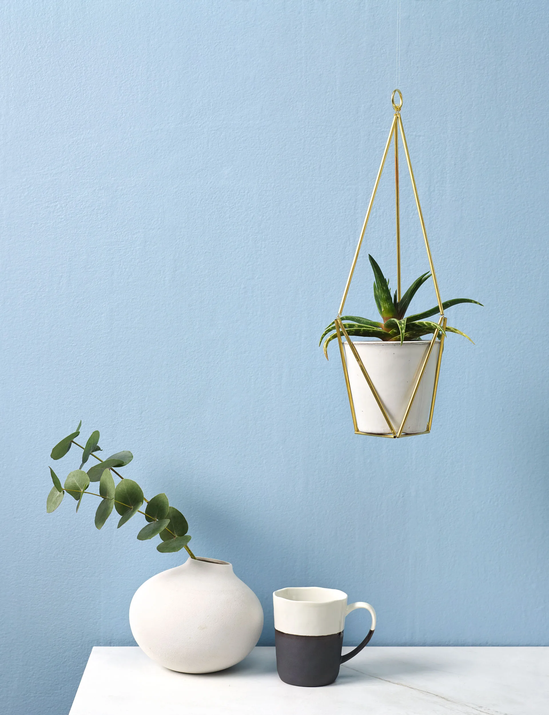Four-ways-brass-tubing-plant-holder