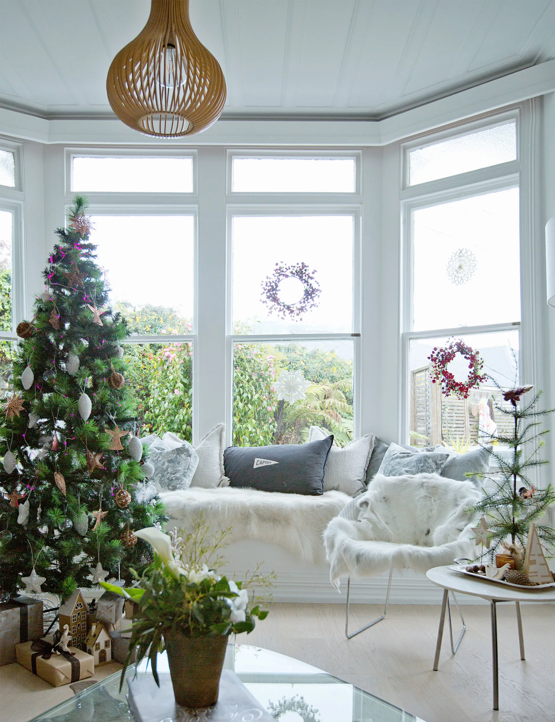 Natural tones, lounge, living room, Christmas