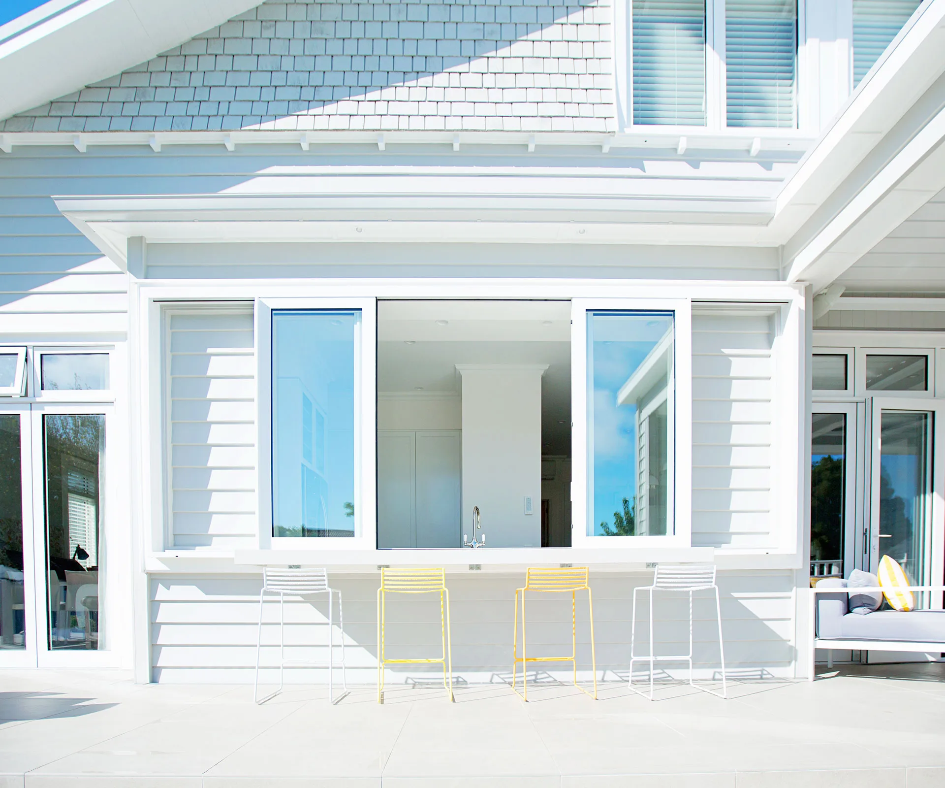 white, bungalow, California