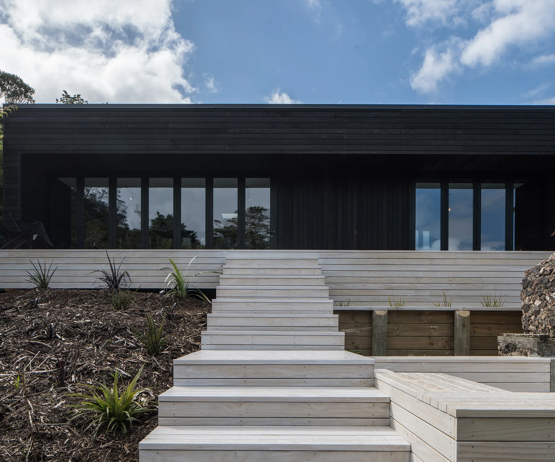 Evelyn McNamara designed her own holiday getaway on Waiheke Island. Photograph by Jeremy Toth.
