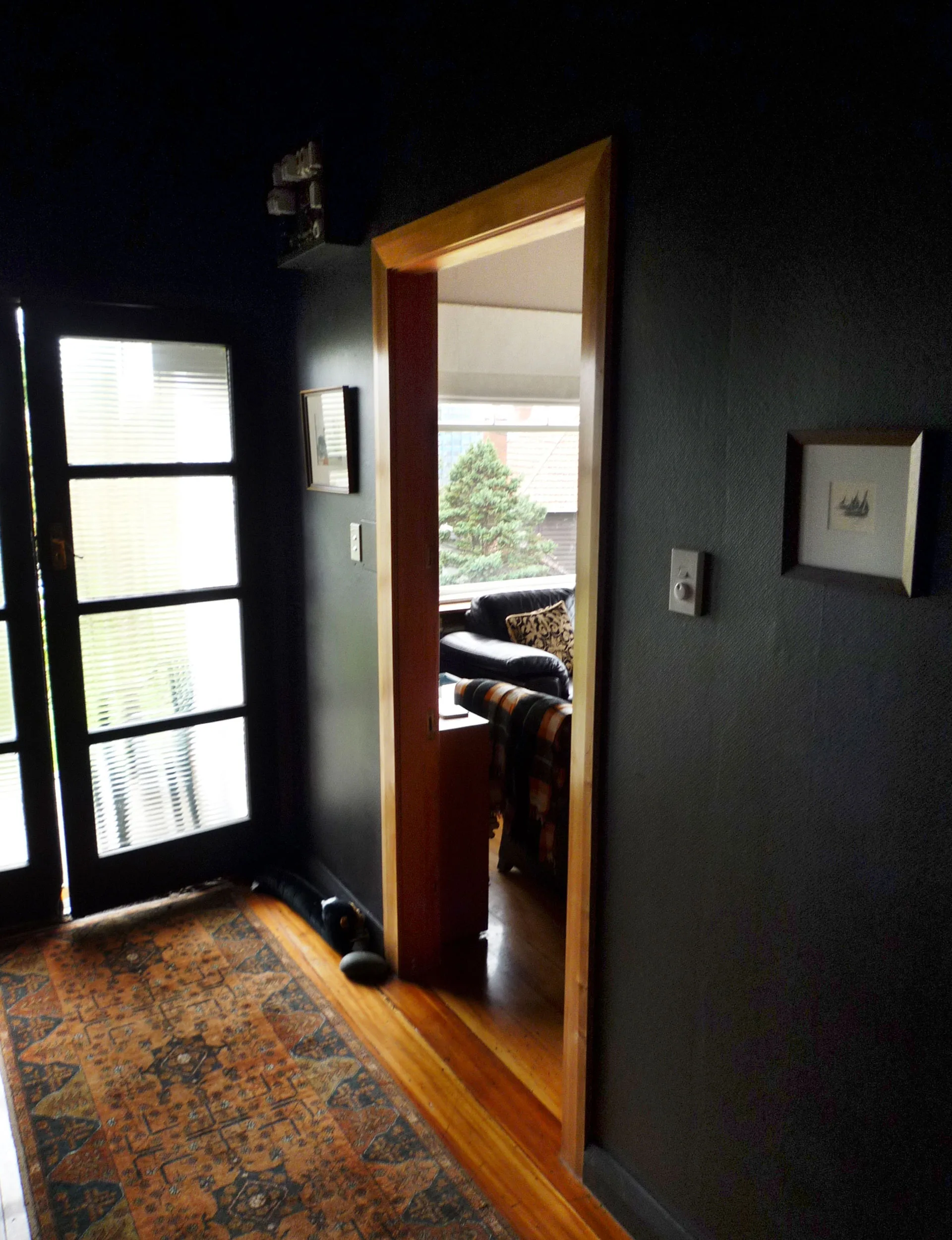 BEFORE: The dark, closed-in interior.