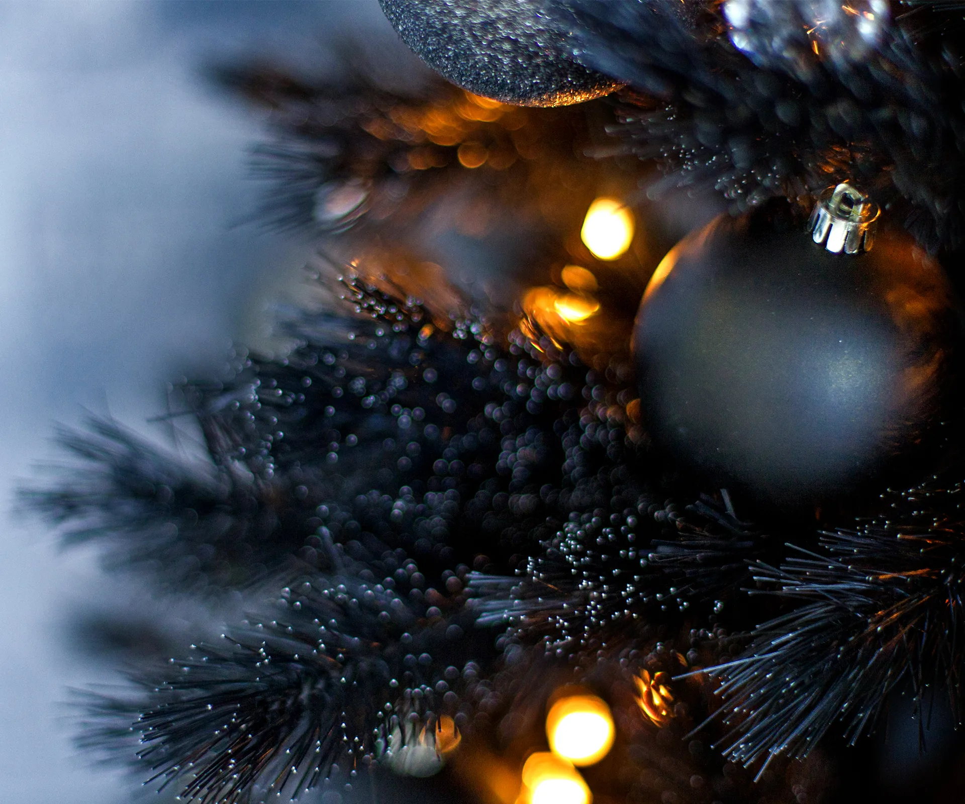 black Christmas tree