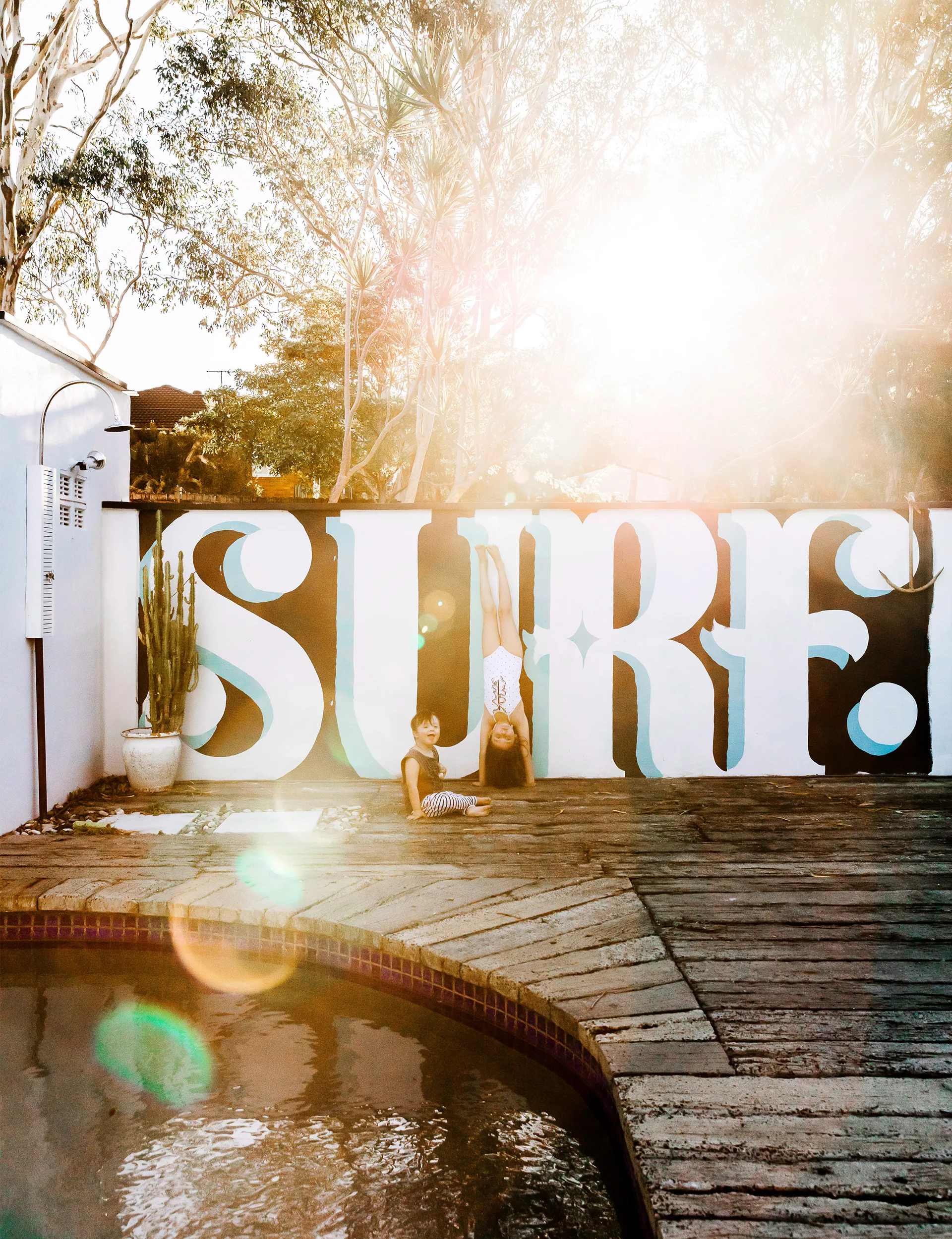 Sydney home, exterior wall mural