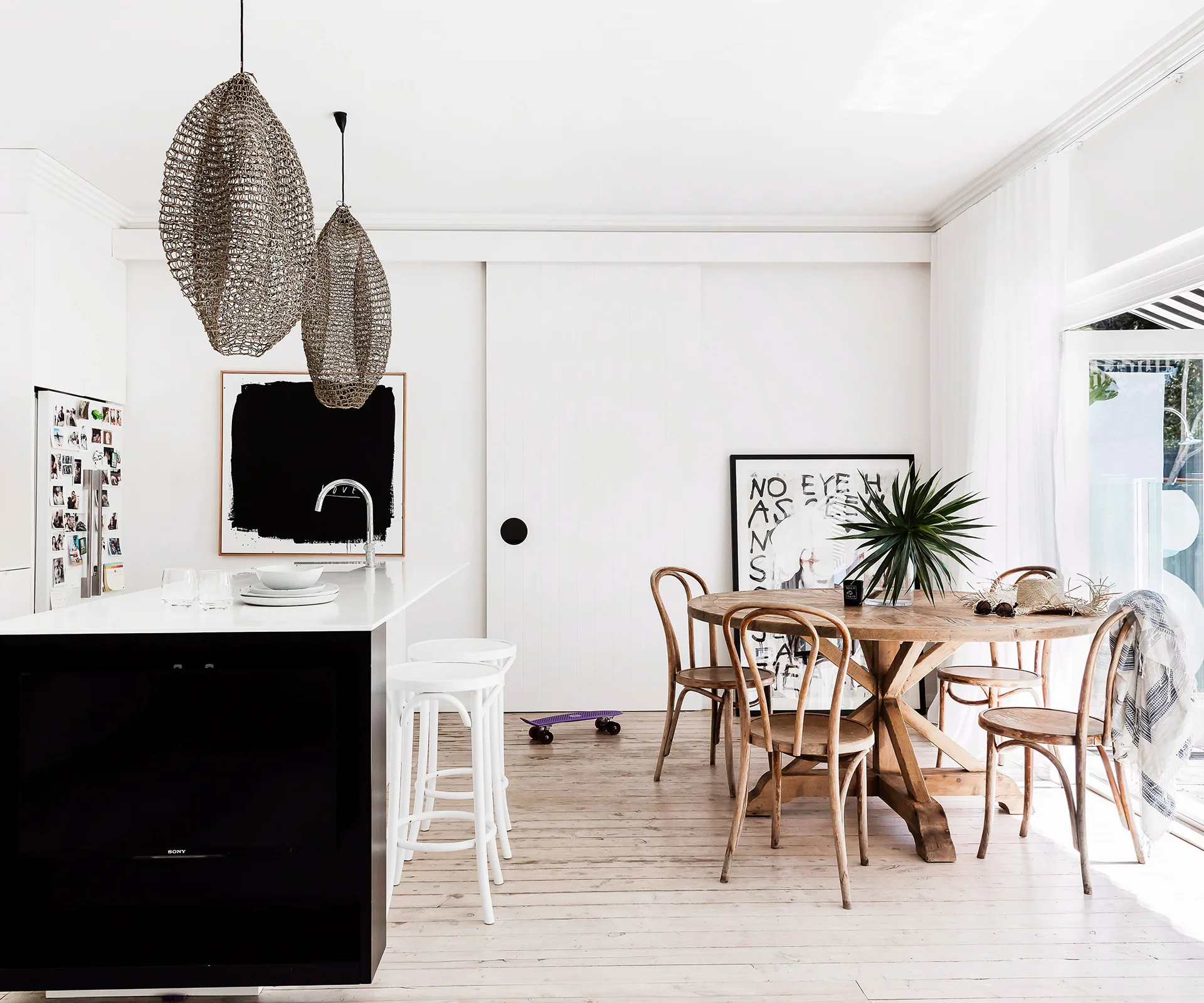 Sydney home, white walls