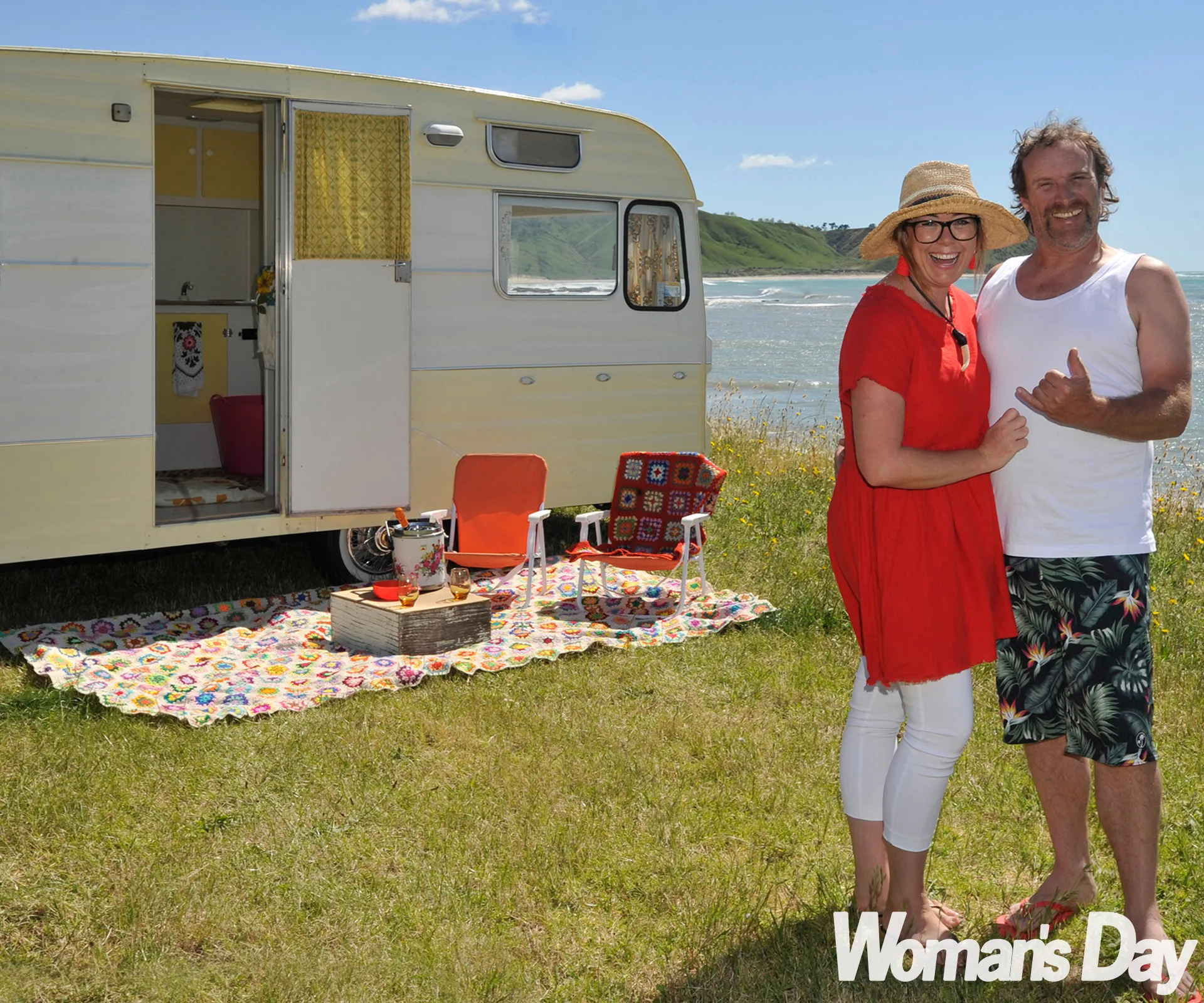 Amy and Stu caravan