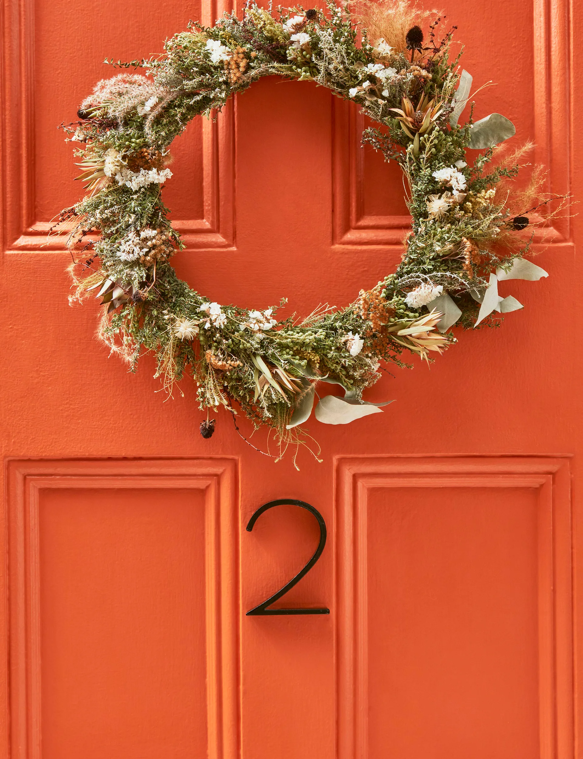 DIY dried floral wreath
