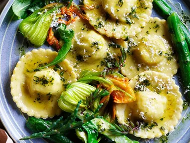 Sean Moran's spring ravioli