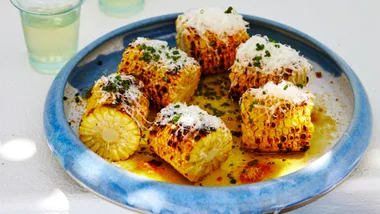 Grilled corn with parmesan brown butter, lemon and bottarga