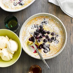 Blueberry-hazelnut clafoutis