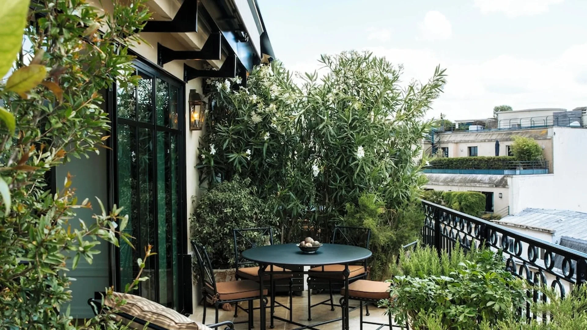 A balcony at Hotel Balzac Paris.