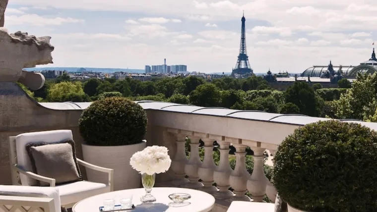The view from the Signature Suite Bernstein at Hotel de Crillon in Paris.