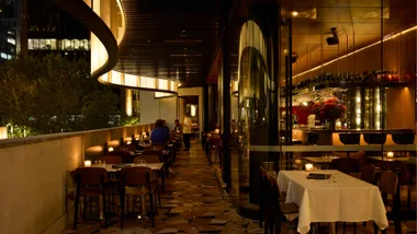 Wine Bar at The International at night