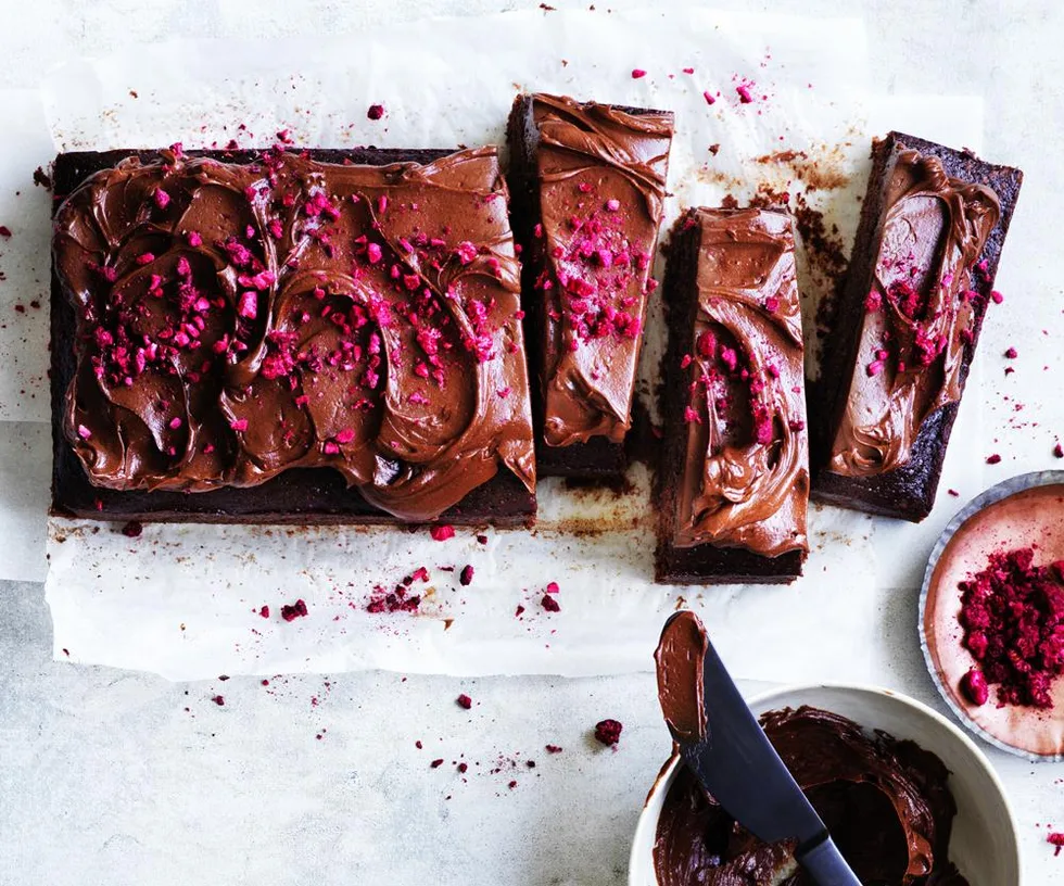 Chocolate and buttermilk slab cake