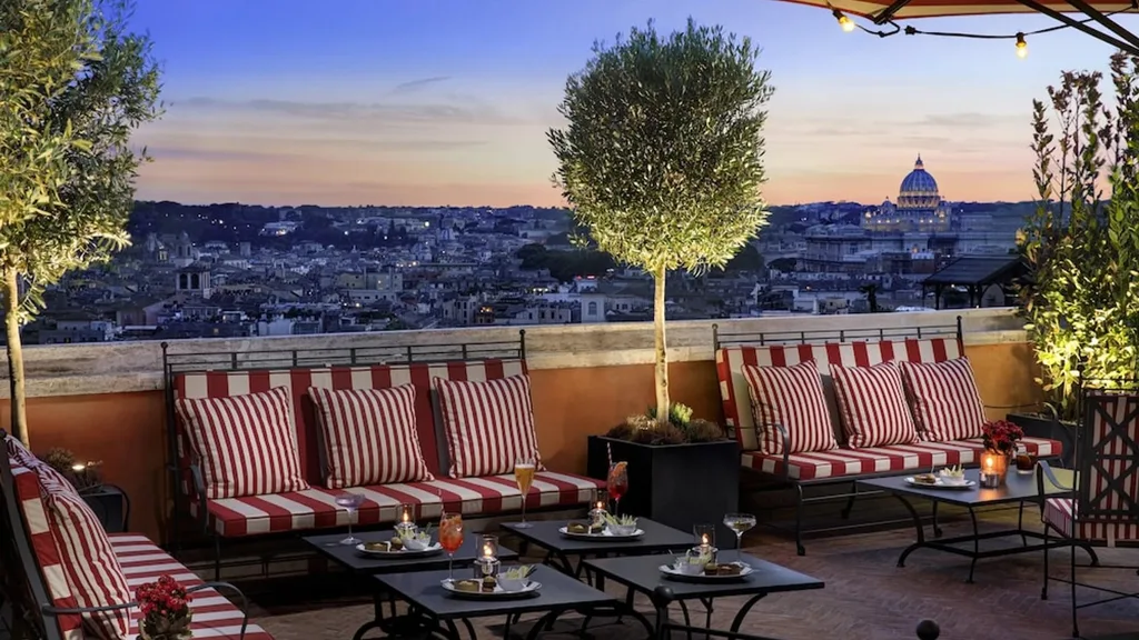 A view of Rome from the Rocco Forte Hotel de la Ville.