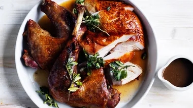 Jock Zonfrillo's roast turkey with native herbs and spices