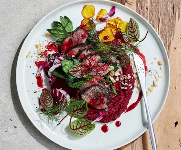 Luke & Samuel Bourke’s kangaroo with beetroot