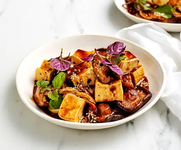 Mushroom mapo tofu