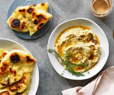 Jacqui Challinor’s flatbread with garlic oil