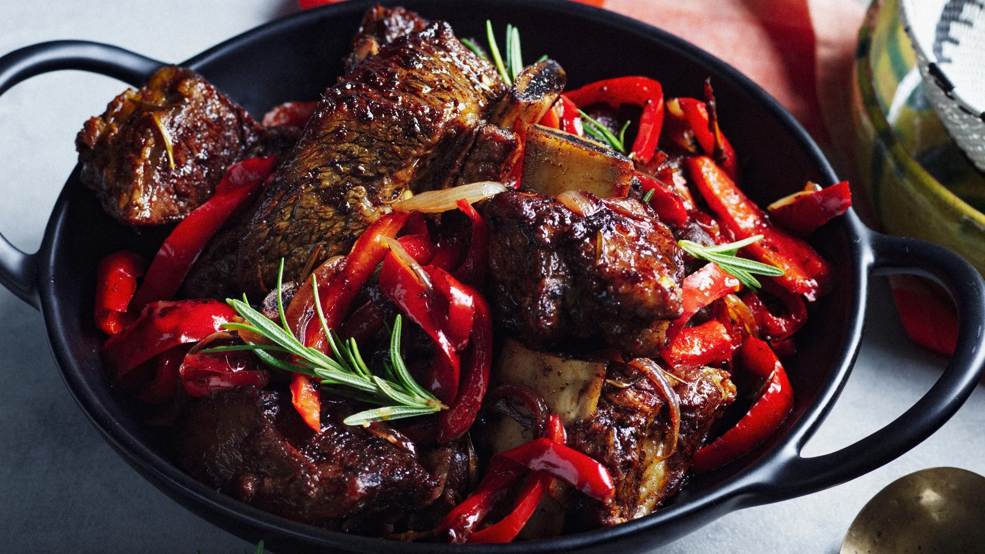 Saba Alemayoh’s derek tibs (Ethiopian beef short ribs with capsicum)