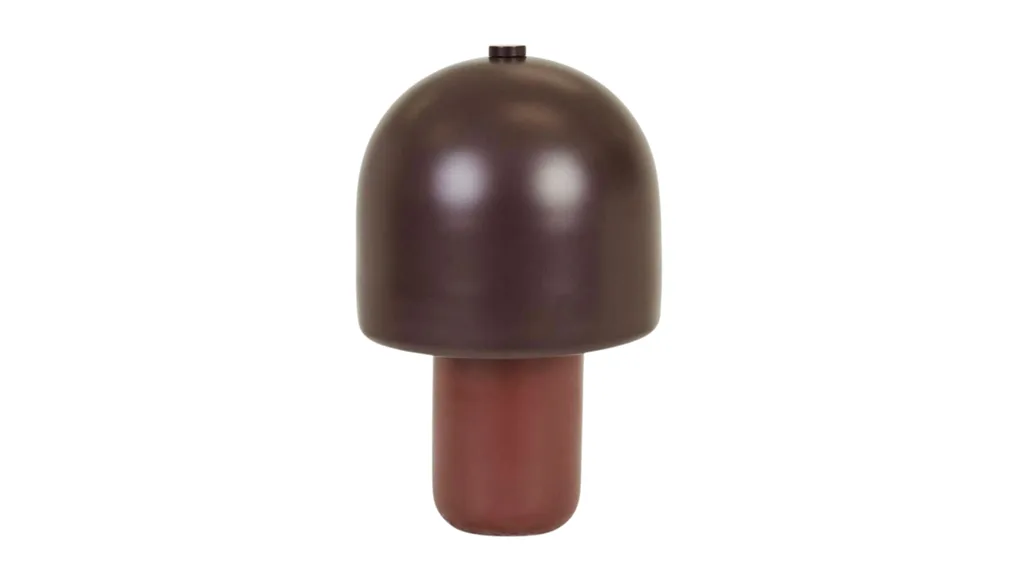 Globewest Easton Button Table Lamp (Berry/Burgundy)