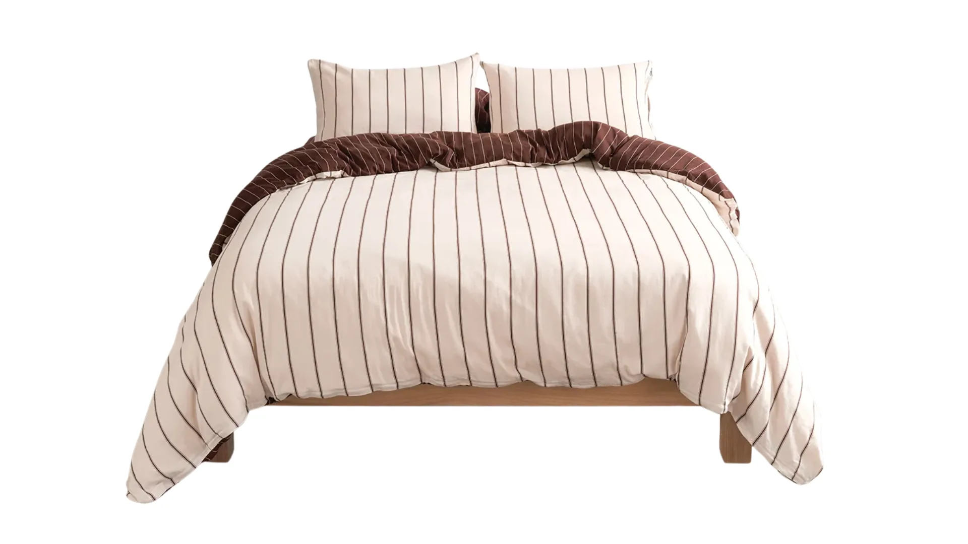 Hommey Quilt Cover in Vanilla / Mahogany