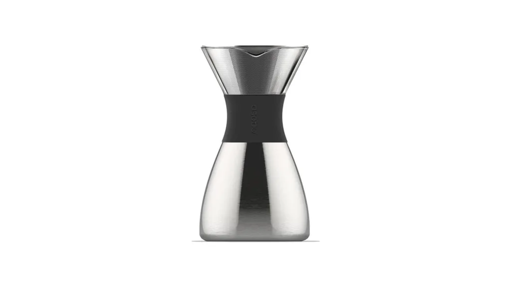 Asobu pour over coffee maker in steel.