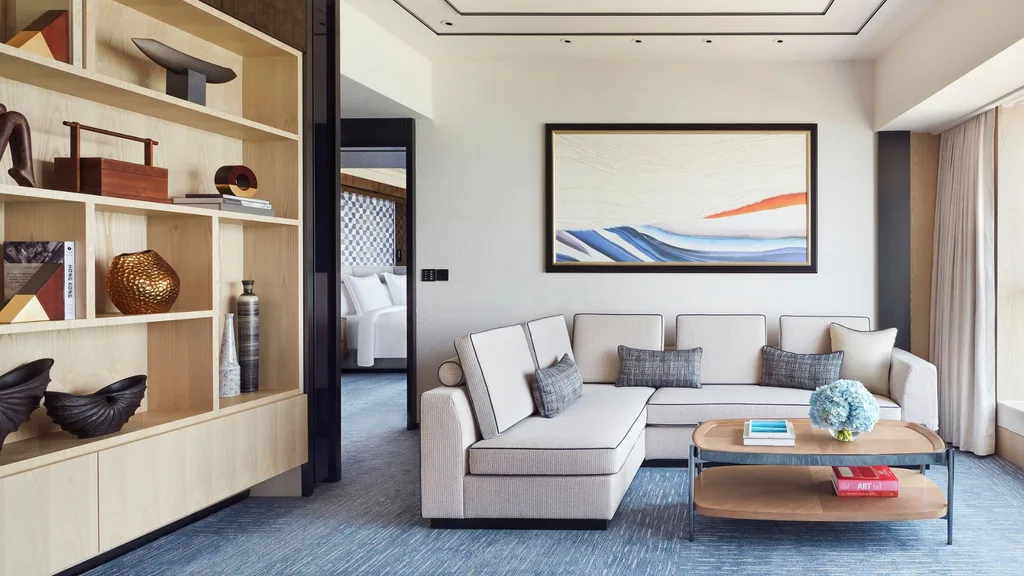 Inside a Superior Harbour View Suite at Four Seasons Hong Kong.