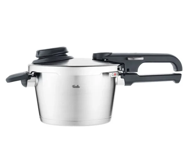 The Fissler Vitavit Premium Pressure Cooker.