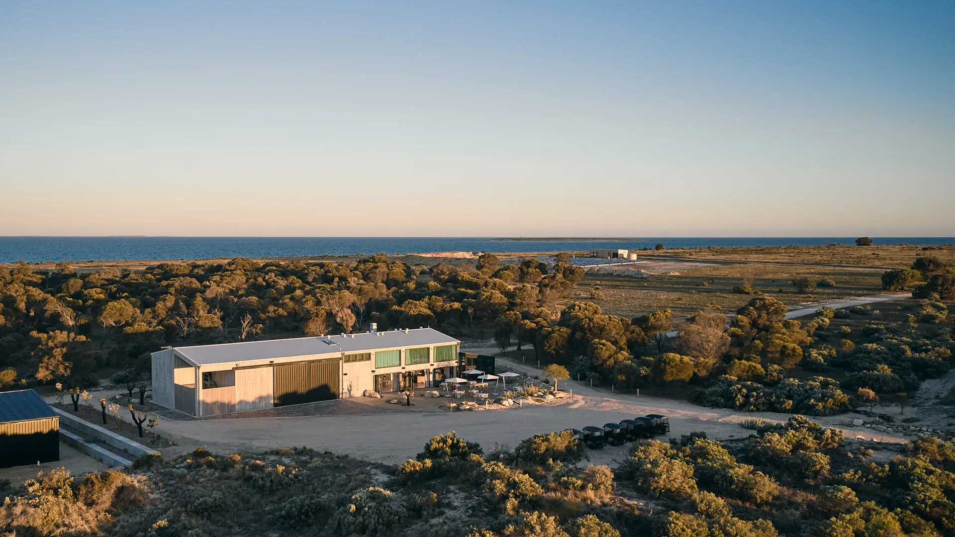 Aerial view of Rumi on Louth luxury retreat South Australia