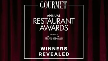 Gourmet Traveller graphic for Restaurant of the Year award winners