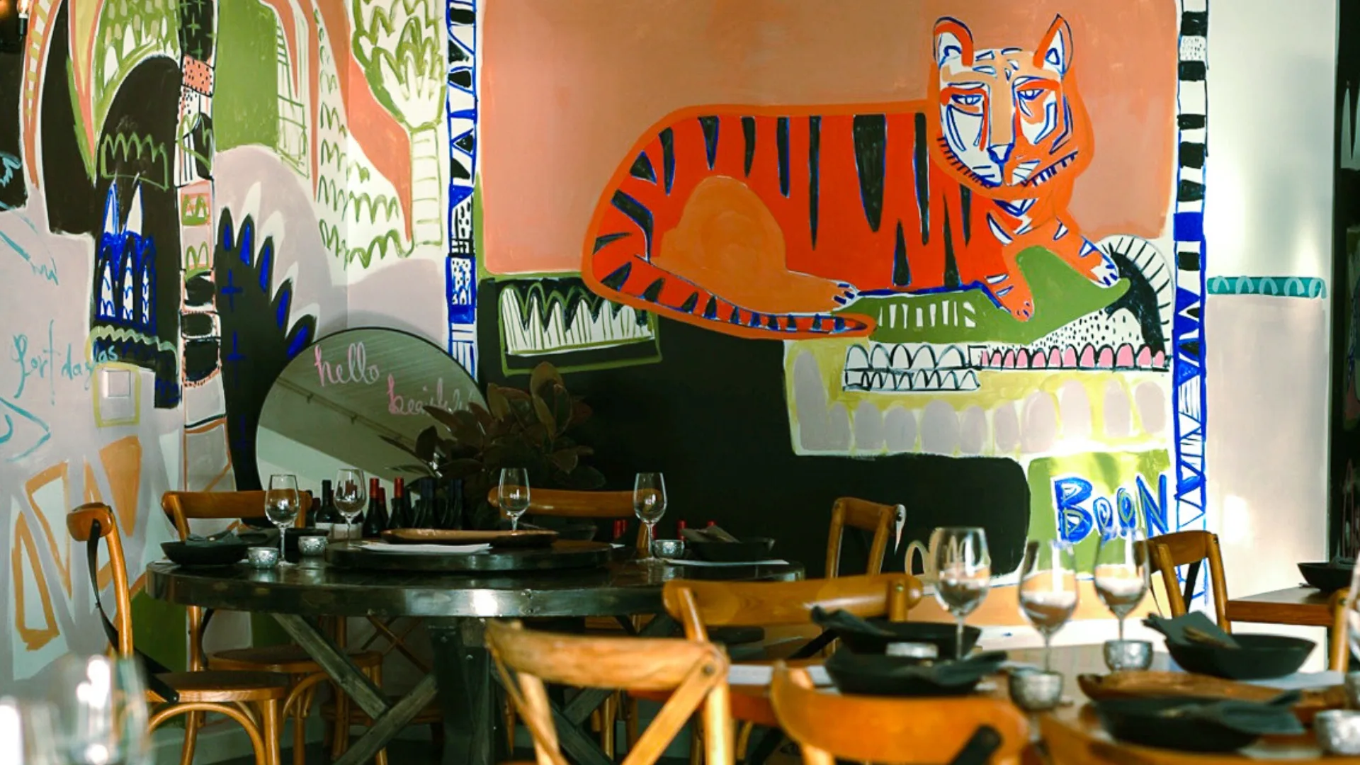 The dining room at Jungle Fowl.