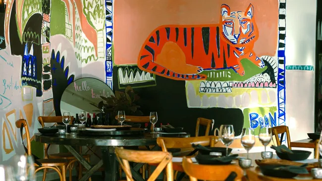 The dining room at Jungle Fowl.