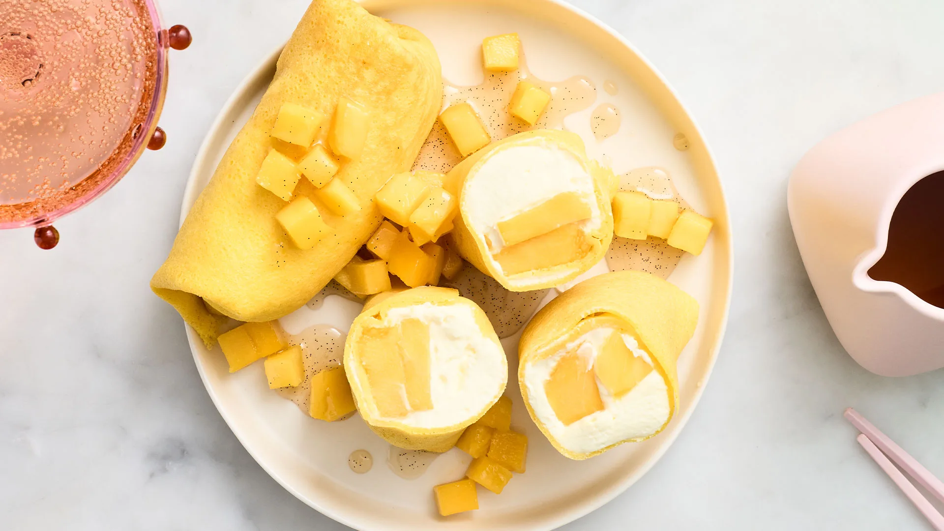 Mango pancakes
